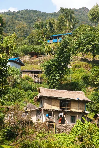 Bella casa in Nepal, valle di Khumbu — Foto Stock