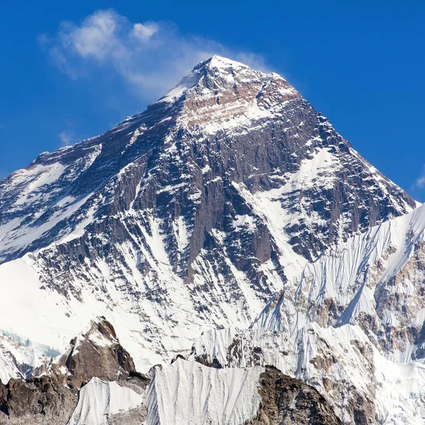 Mount Everest z doliny Gokyo Himalaje — Zdjęcie stockowe