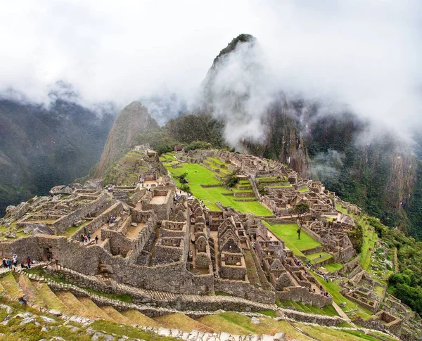 Machu Picchu Blick Auf Peruanische Inkastadt Unesco Weltkulturerbe Heiliges Tal — Stockfoto