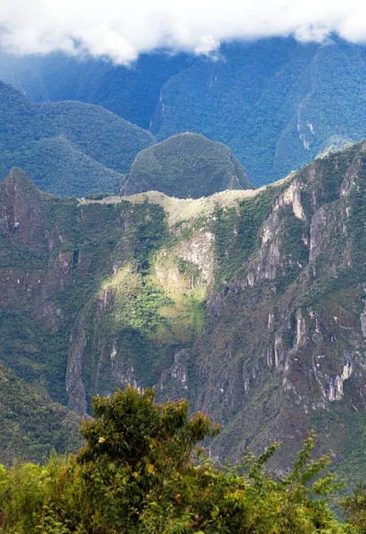 Machu Picchu Inca Stad Sett Utifrån Salkantay Trek Cusco Området — Stockfoto