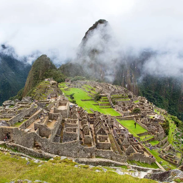 Machu Picchu Vista Panorámica Ciudad Peruana Inca Patrimonio Humanidad Unesco — Foto de Stock