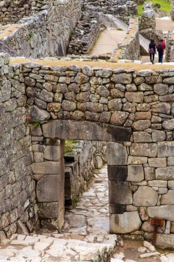 Machu Picchu, Peru 'nun İnka kasabasının ayrıntıları, unesco dünya mirası bölgesi, kutsal vadi, Cusco bölgesi, İnka yolu, Peru