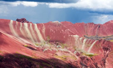 Gökkuşağı dağları veya Vinicunca Montana de Siete Colores, Peru, Peru 'daki Cuzco bölgesi, Peru And Dağları