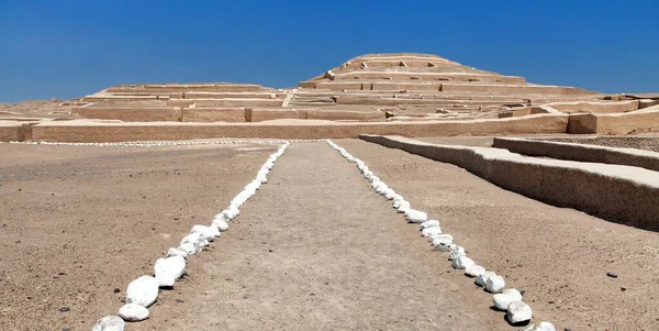 Nasca Eller Nazca Pyramid Vid Chahuachi Arkeologiska Plats Nazca Öknen — Stockfoto