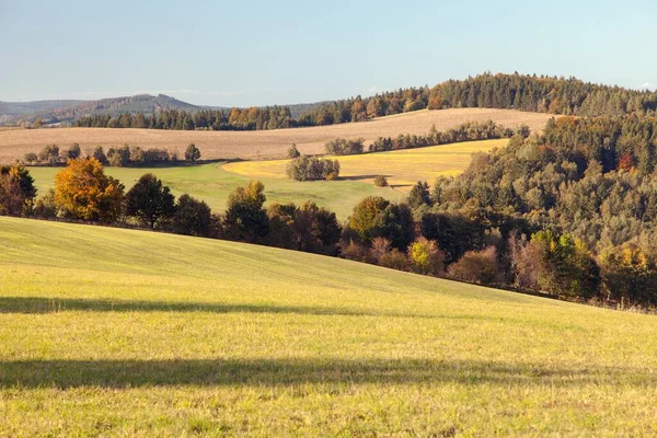 Podzimní Panorama České Moravské Vrchoviny Česká Republika — Stock fotografie