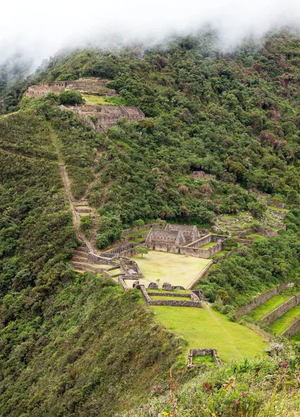 Choquequirao Ένα Από Καλύτερα Ερείπια Των Ίνκας Στο Περού Choquequirao — Φωτογραφία Αρχείου