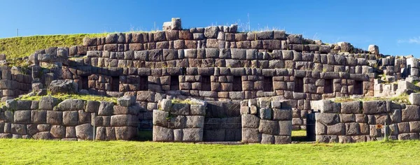 Panoramisch Uitzicht Sacsayhuaman Inca Ruïnes Cusco Cuzco Peru — Stockfoto