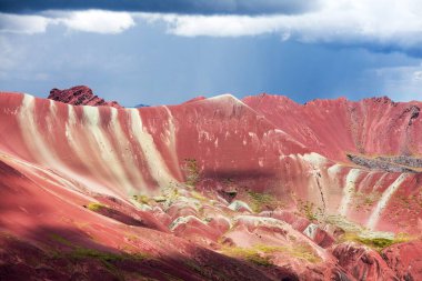 Gökkuşağı dağları veya Vinicunca Montana de Siete Colores, Peru, Peru 'daki Cuzco bölgesi, Peru And Dağları