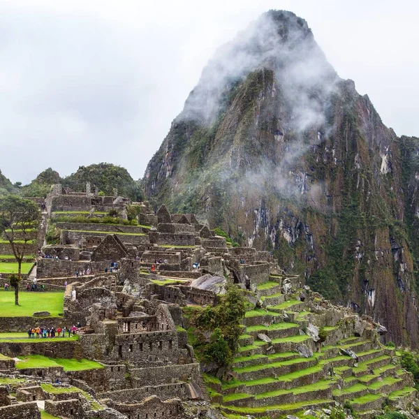 Machu Picchu Vista Panorámica Ciudad Peruana Inca Patrimonio Humanidad Unesco — Foto de Stock