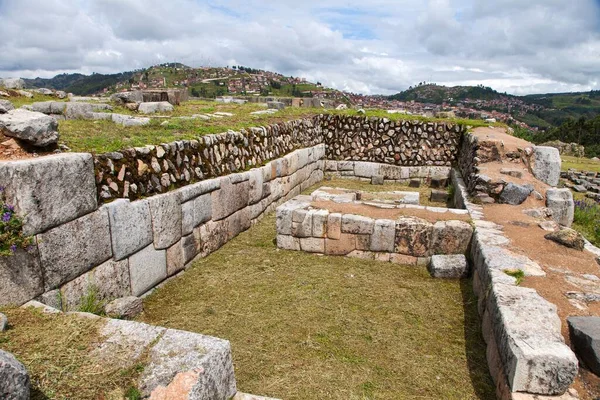 秘鲁库斯科或库斯科镇印加遗址Sacsayhuaman景观 — 图库照片