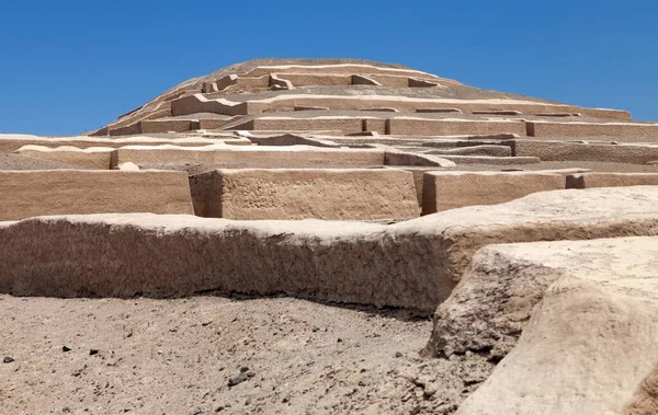 Nasca Eller Nazca Pyramid Vid Chahuachi Arkeologiska Plats Nazca Öknen — Stockfoto