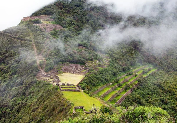 Choquequirao Una Las Mejores Ruinas Incas Del Perú Sendero Trekking —  Fotos de Stock