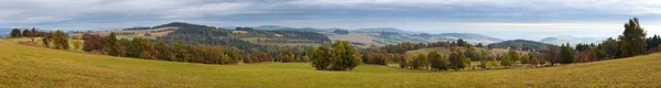 Herfstpanorama Vanaf Boheemse Moravische Hoogvlakte Metodka Heuvel Tsjechië — Stockfoto