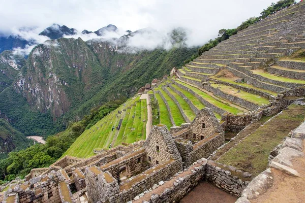Мачу Пикчу Подробности Перуанского Города Инков Юнеско Всемирного Наследия Священная — стоковое фото