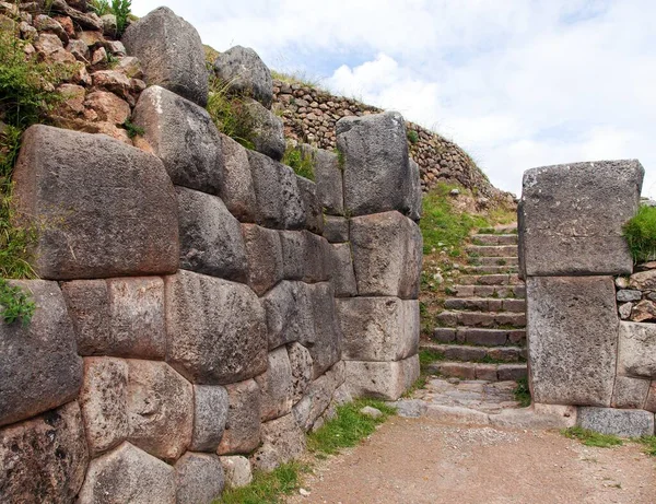 秘鲁库斯科或库斯科镇印加遗址Sacsayhuaman景观 — 图库照片