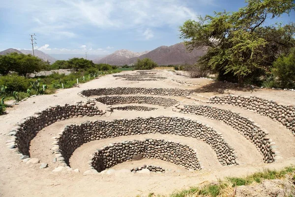 Acueducto Cantalloc Nazca Ciudad Nazca Acueductos Espiral Círculo Pozos Perú —  Fotos de Stock