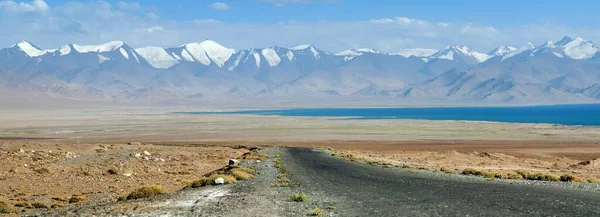 Estrada Pamir Trakt Pamirskij Montanhas Pamir Lago Karakul Tajiquistão Paisagem — Fotografia de Stock