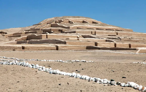 Nasca Eller Nazca Pyramid Vid Chahuachi Arkeologiska Plats Nazca Öknen — Stockfoto