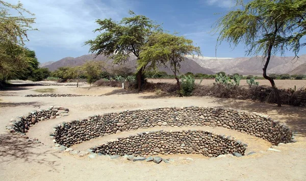 Aqueduc Cantalloc Dans Ville Nazca Nazca Aqueducs Puits Spirale Cercle — Photo