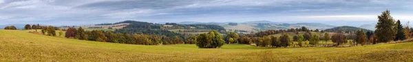 Bohem Moravya Dağlarından Sonbahar Panoraması Metotka Tepesi Çek Cumhuriyeti — Stok fotoğraf