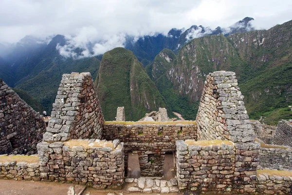 Machu Picchu Detalle Ciudad Peruana Inca Patrimonio Humanidad Unesco Valle —  Fotos de Stock