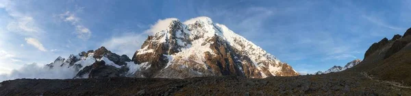 Avond Panoramisch Uitzicht Berg Salkantay Salcantay Tocht Weg Naar Machu — Stockfoto