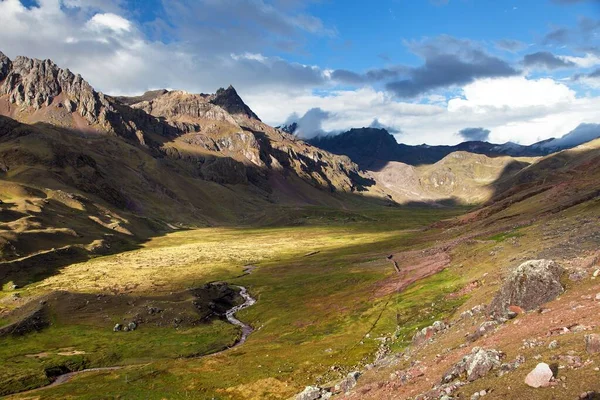 Regnbågsberg Eller Vinicunca Montana Siete Colores Cuzco Regionen Peru Peruanska — Stockfoto