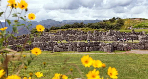 Vista Sacsayhuaman Ruinas Incas Cusco Cuzco Perú — Foto de Stock