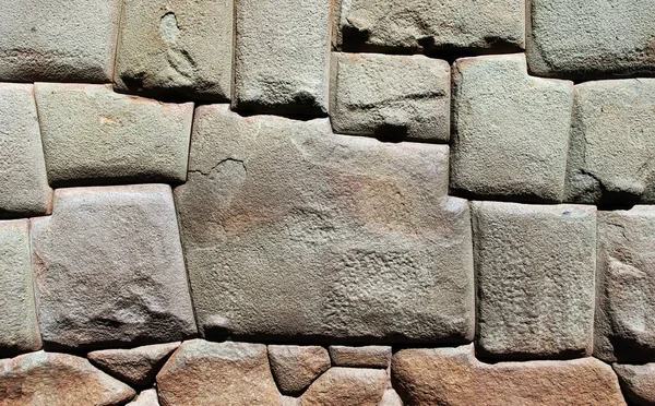 Detalj Stenmur Cusco Eller Cuzco Stad Historisk Inkan Arkitektur Peru — Stockfoto