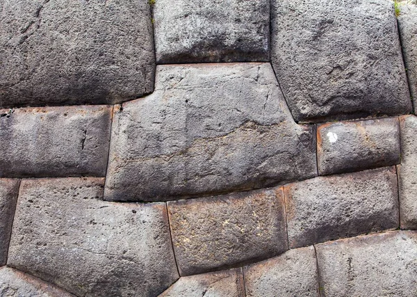 Detalhe Parede Pedra Cidade Cusco Cuzco Arquitetura Inca Histórica Peru — Fotografia de Stock