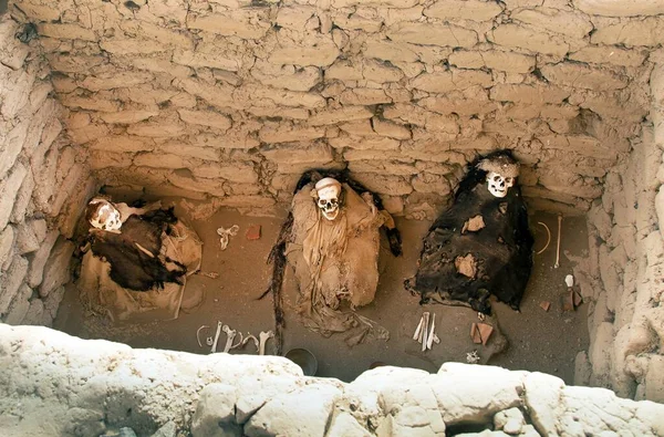 Historical Excavations Preinca Nazca Nasca Civilisation Cemetery Chauchilla Nazca Area — Stock Photo, Image