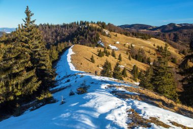 Velka Fatra dağları, Slovakya 'dan kış manzarası