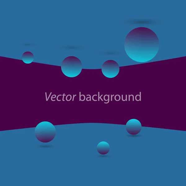 Абстрактный фон с шариками. Фиолетовый, синий цвета . — стоковый вектор