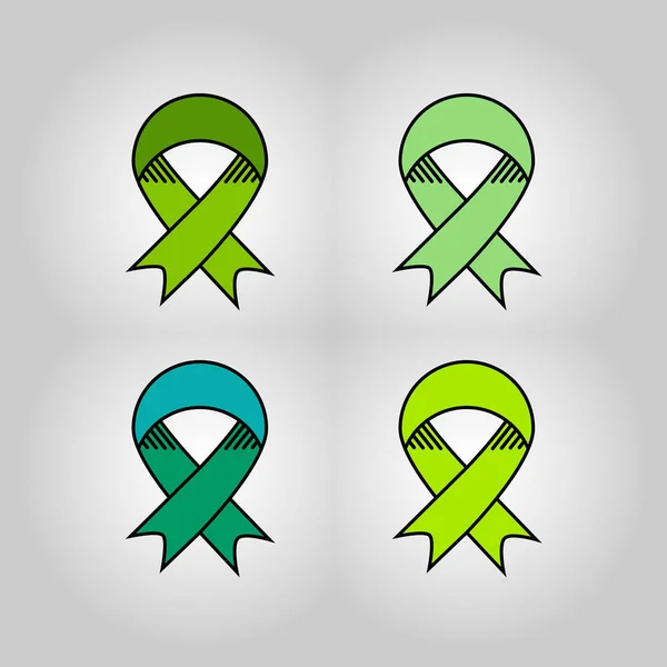 Light Green Awareness Ribbon Painted Celiac Stock Vector (Royalty