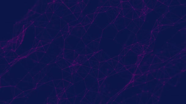 动画背景 多边形网格的移动为紫色 一个环状的滚子 — 图库视频影像