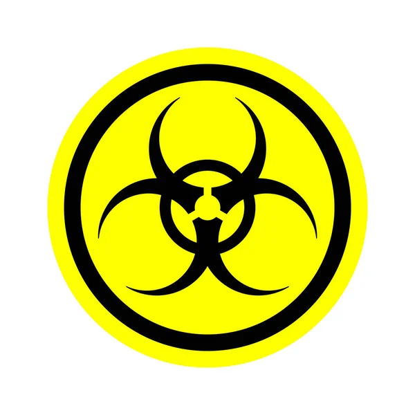 Runda Biohazard tecken. Vektor ikon varning om virus. — Stock vektor
