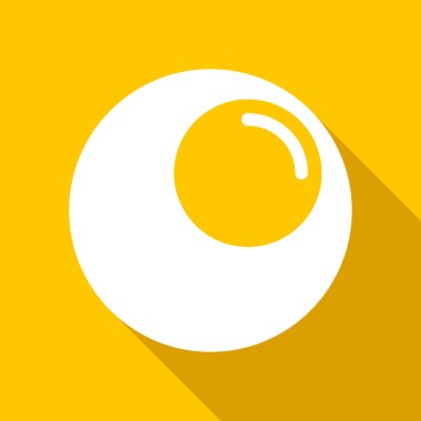 Omlet. Simge. Düz stil. Sarı arka plan.