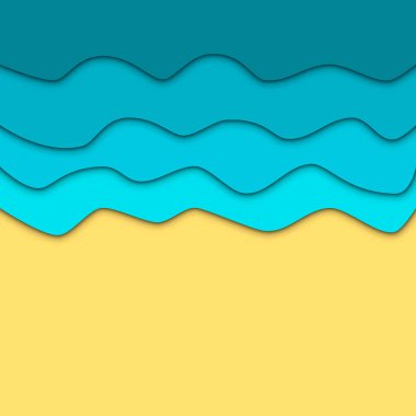 Kağıt sahili. Yukarıdan görünüm.