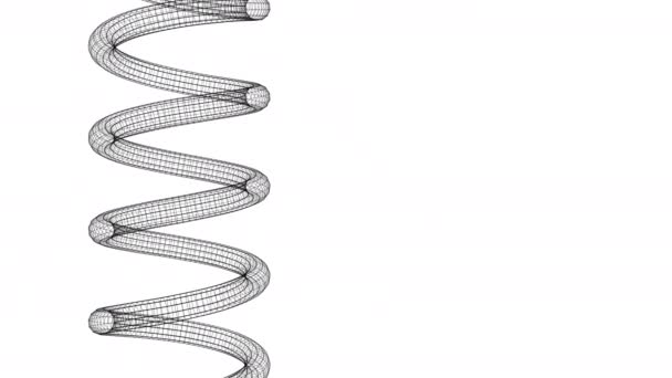 Rotación Espiral Poligonal Polígonos Bordes Transparencia Canal Alfa Animación — Vídeos de Stock