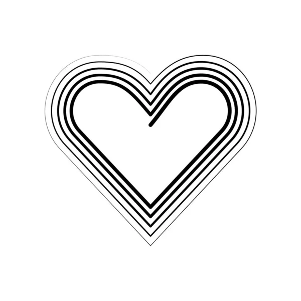 Le coeur. Spirale. Logotype . — Image vectorielle