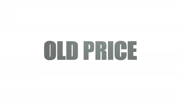 Old Price Explodes Sale Announced Animation — Stock Video