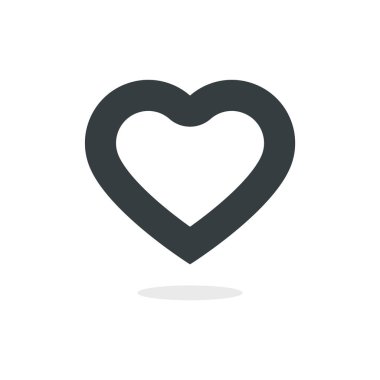 Işaretçi. Yuvarlak kalp kesik le. Düz vektör çizimi.