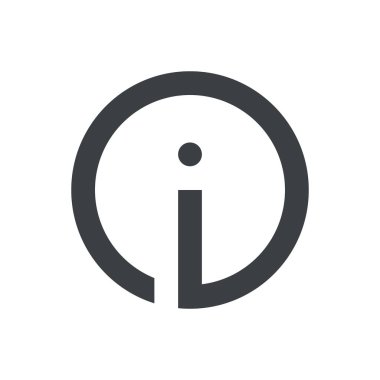 Bilgi simgesi. Yuvarlak logo. Reklam. Dikkat çekme.