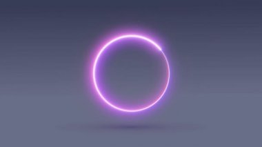 Arayüz, önyükleme menüsü, ilerleme. Yuvarlak çerçeve parlıyor. Şeklin dönüşü. Gölge. 4k