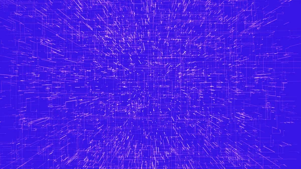 Fond géométrique abstrait des lignes. Lumineux et coloré. Lilas, violet. Les points volent vers . — Photo