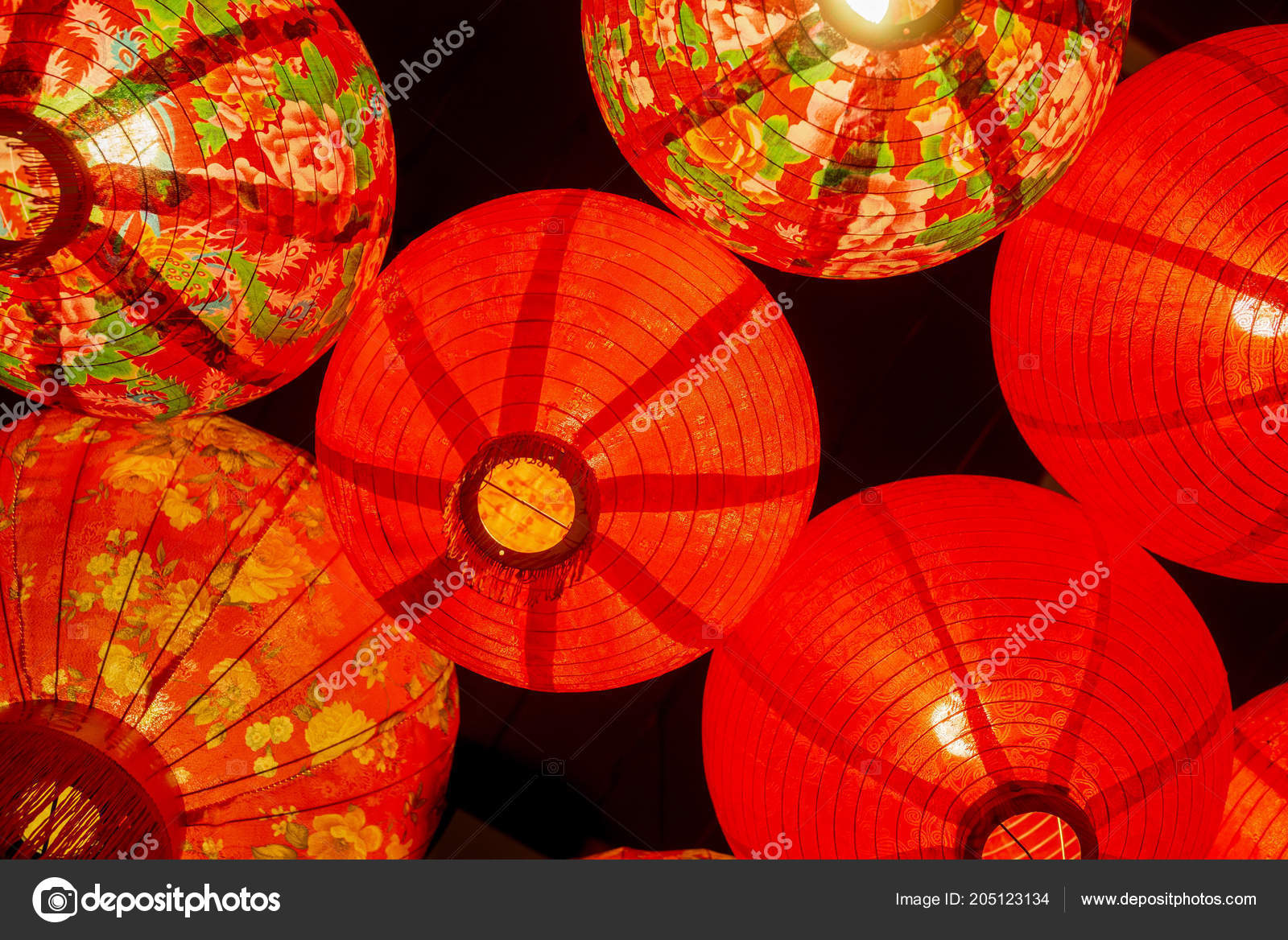 ground paper lanterns