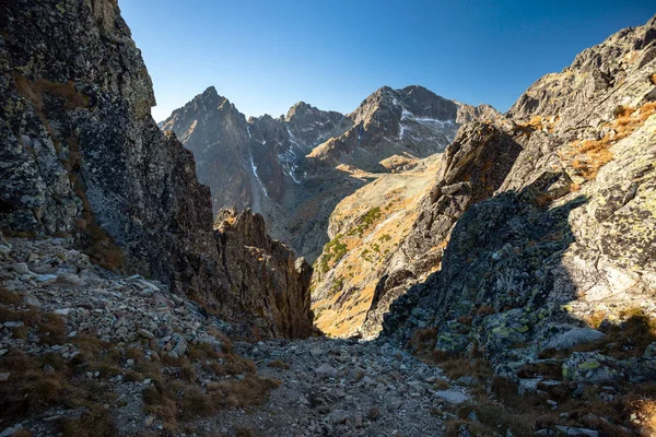 Hösten Bergslandskap Tatrabergen Stockfoto