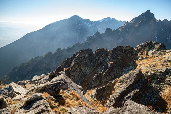 塔特拉山的秋山景观 免版税图库图片