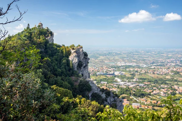 San Marino Italien Fästningen Guaita Mount Titano Stockbild