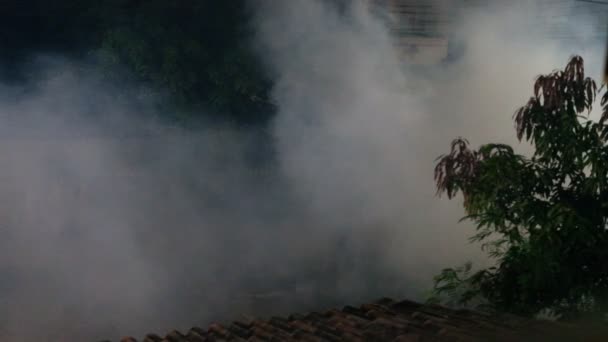 Humo Fondo Del Aire Prevención Del Concepto Dengue — Vídeos de Stock